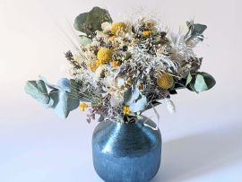 Bouquet de fleurs séchées et stabilisées pour décoration d’intérieur branchée Victoire par Flora Paris