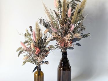 Bouquet de fleurs naturelles séchées et stabilisées aux nuances douces Lou par Flora Paris