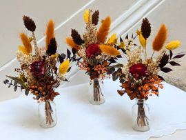Mini bouquet de fleurs séchées pour décoration de table évènementielle Margaux par Flora Paris