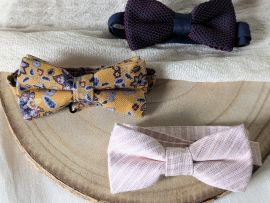 Nœud papillon homme élégant mariage et cérémonie tissu texturé ajustable Gabriel par Flora Paris