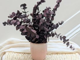 Composition d’eucalyptus baby stabilisé bordeaux Rama par Flora Paris