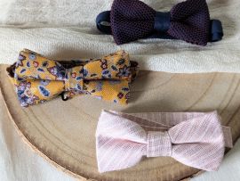 Nœud papillon homme élégant mariage et cérémonie tissu texturé ajustable Gabriel par Flora Paris