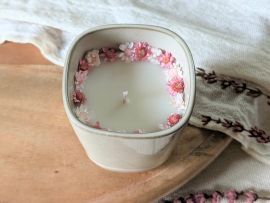 Bougie fleurie parfum gardénia pivoine Gloria par Flora Paris