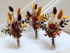 Mini bouquet de fleurs séchées pour décoration de table évènementielle Margaux par Flora Paris