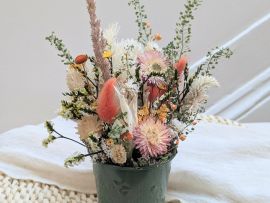 Composition artisanale en fleurs séchées et stabilisées Ludivine par Flora Paris