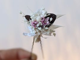 Lot de 5 épingles à cheveux ornées de fleurs stabilisées Aphrodite par Flora Paris