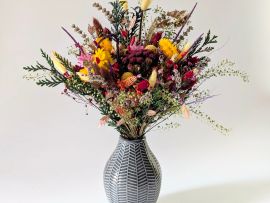 Bouquet de fleurs naturelles séchées & fleurs stabilisées Mila par Flora Paris