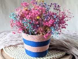 Composition artisanale en gypsophile stabilisé pour décoration d’intérieur Pepeta par Flora Paris