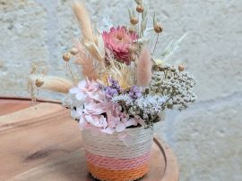 Mini panier de fleurs séchées décoration bohème et naturelle Léonie par Flora Paris