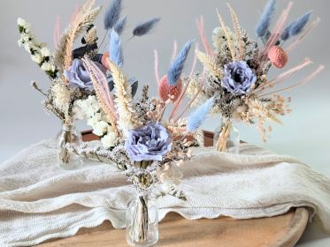 Mini bouquet de fleurs stabilisées pour décoration de table évènementielle Pauline par Flora Paris