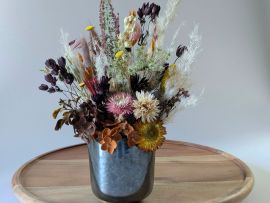 Composition de fleurs séchées aux couleurs automnales Nathalie par Flora Paris