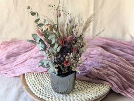 Composition de fleurs séchées aux couleurs automnales Nathalie par Flora Paris