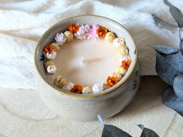 Mini bougie fleurie parfum jasmin Priscillia par Flora Paris