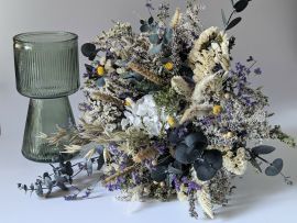 Bouquet de fleurs séchées et stabilisées couleurs pastel Noirmoutier par Flora Paris