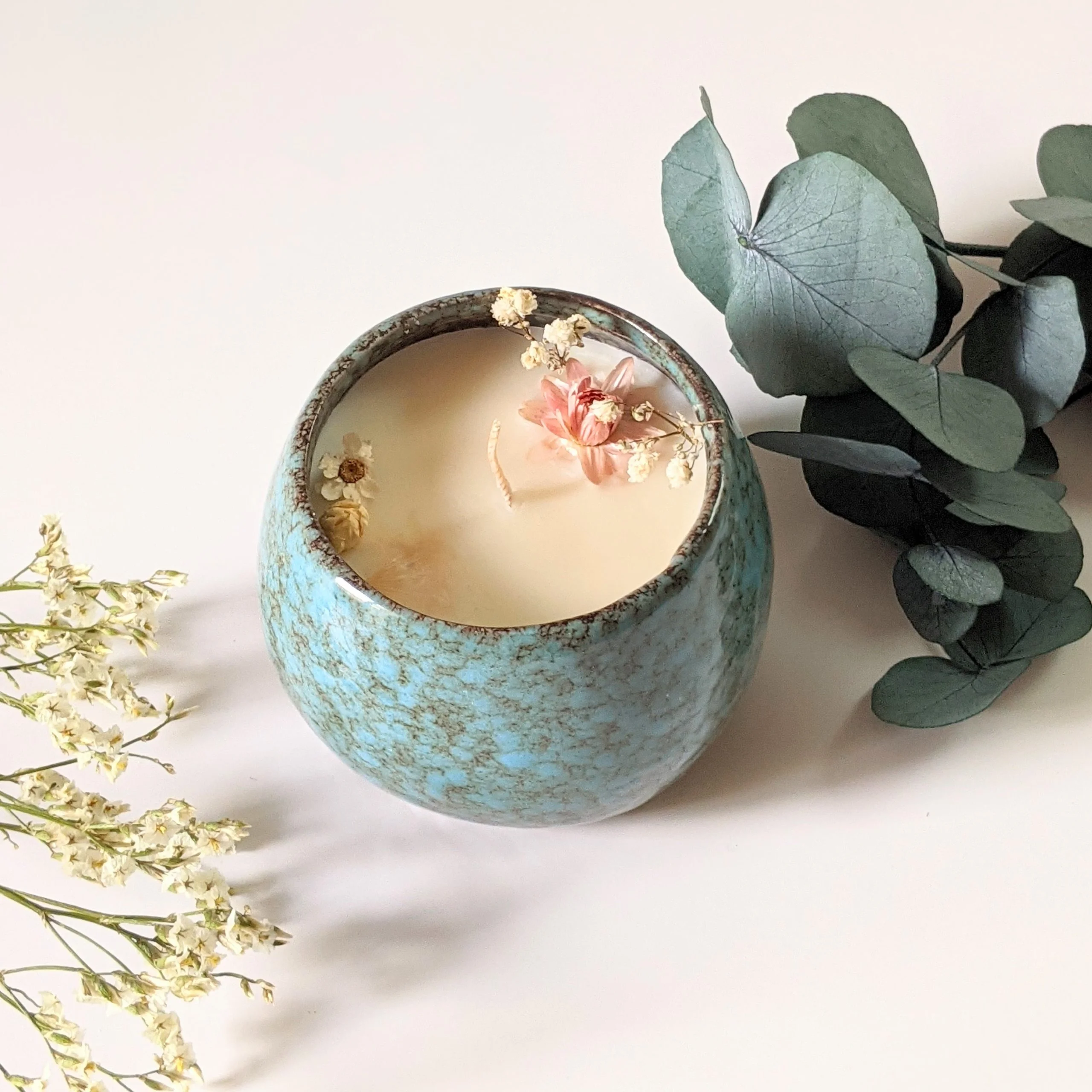 Bougie fleurie parfum jasmin, Vera – Image 2