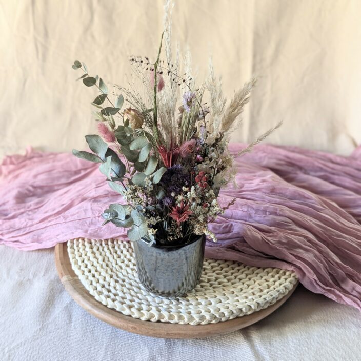 Composition de fleurs séchées aux couleurs automnales, Nathalie – Image 3
