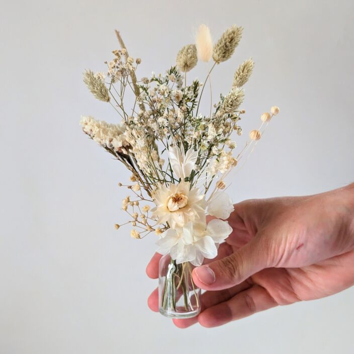Mini bouquet de fleurs séchées pour décoration de table évènementielle, Fiesta 3