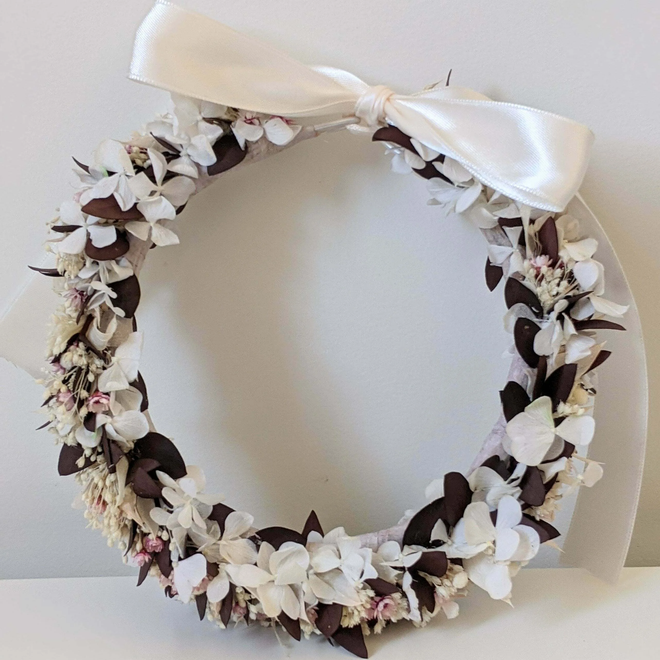 Couronne de cheveux de fleurs séchées et stabilisées, Aphrodite – Image 2