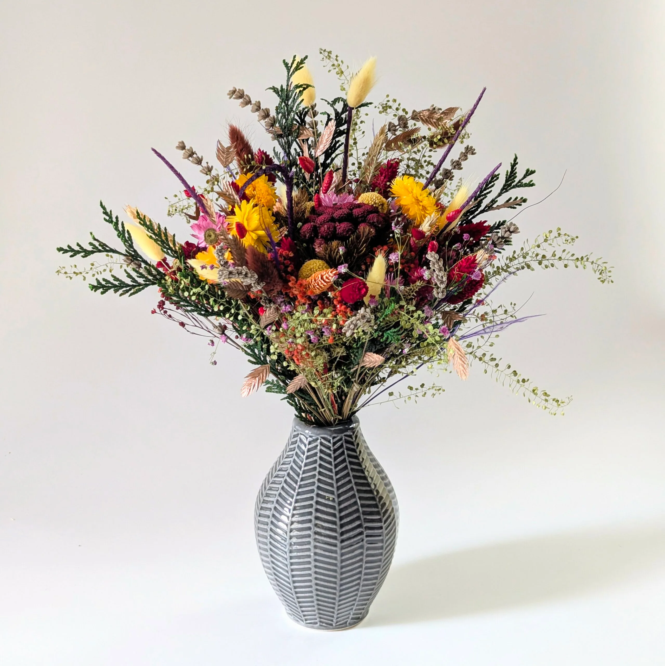 Bouquet de fleurs naturelles séchées & fleurs stabilisées, Mila