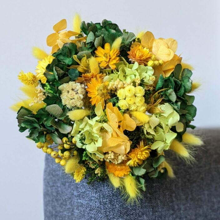 Bouquet de mariée en fleurs stabilisées & fleurs séchées, Mia 2