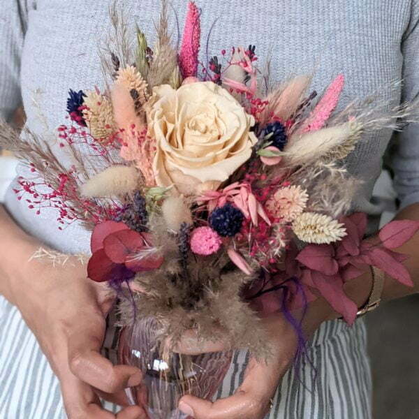 Bouquet de fleurs séchées & fleurs stabilisées, Zara 3