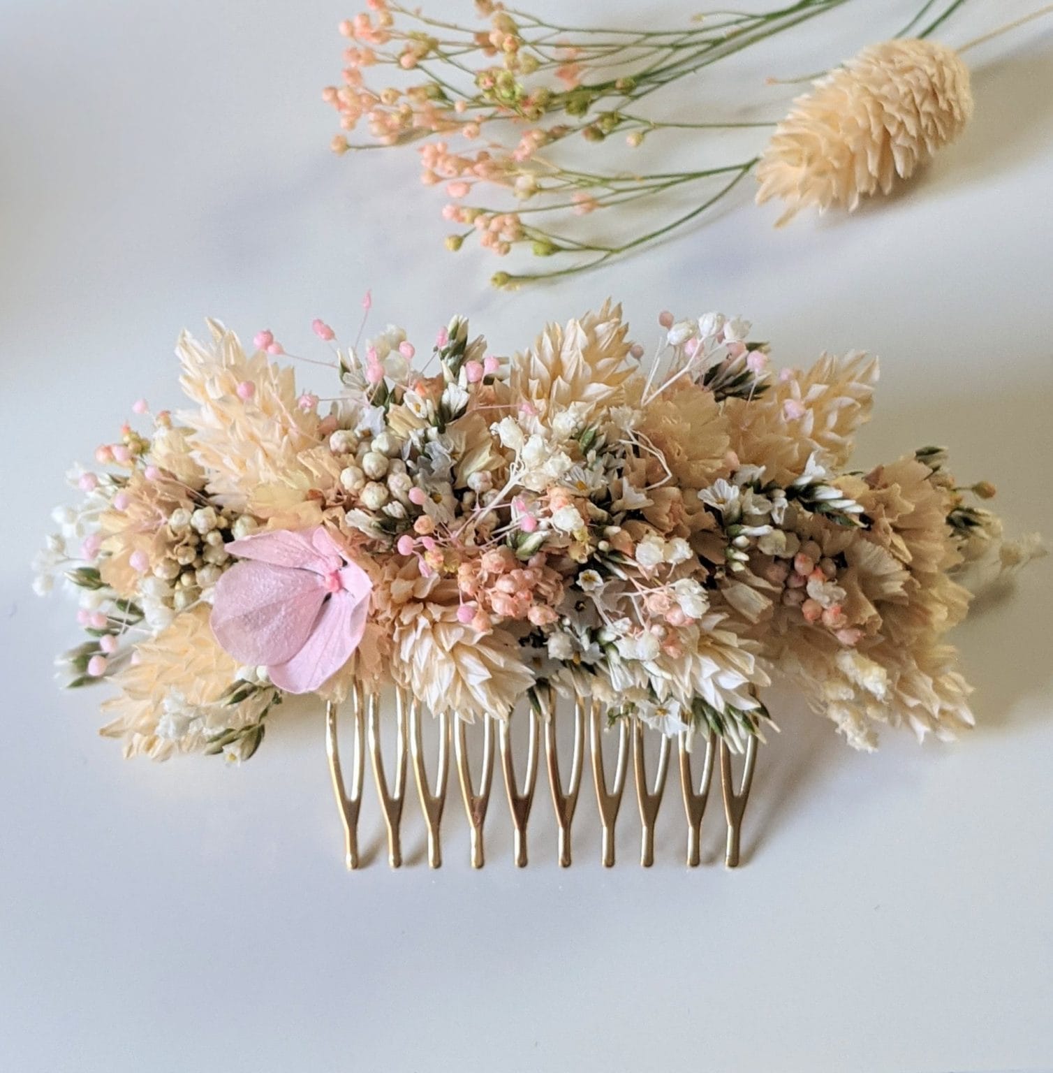 Peigne à Cheveux Mariée Avec Fleur Argentée - Accessoire De Coiffure Cristal Et Métal, Neuf Unicra