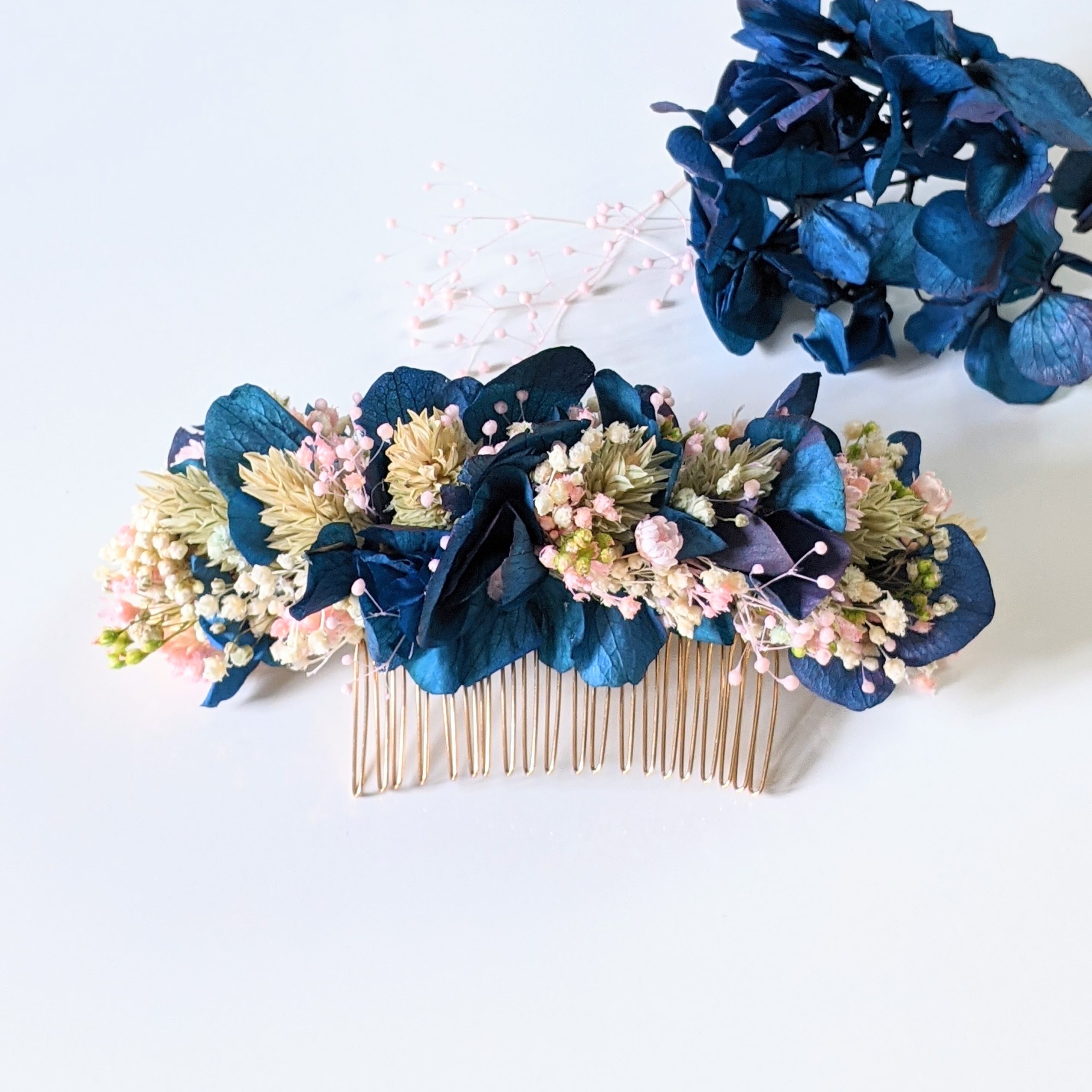 Couronne De Fleurs Cheveux Bleu