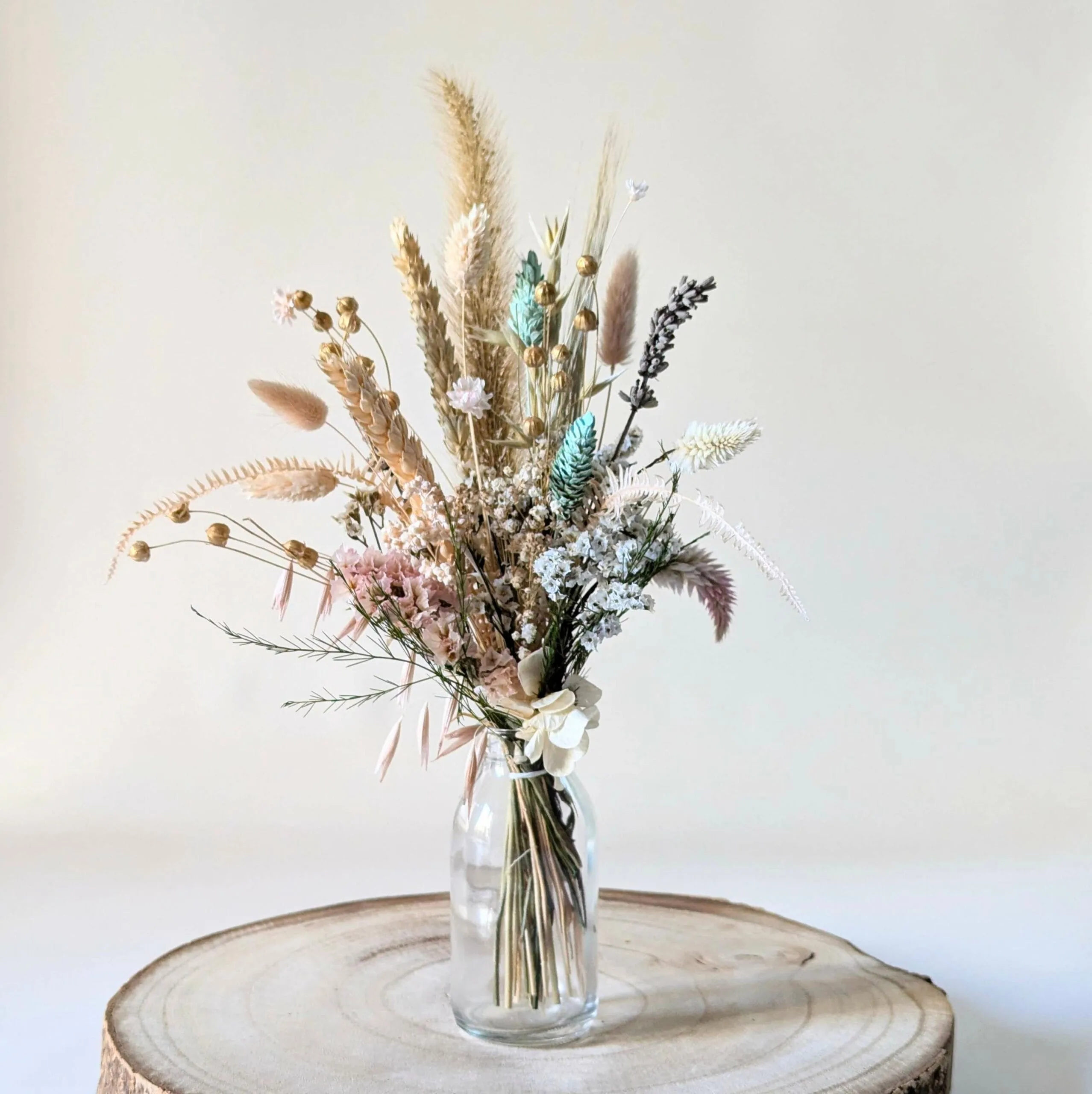 Petit bouquet de fleurs séchées naturelles pour décoration d'intérieur, Adélie – Image 3