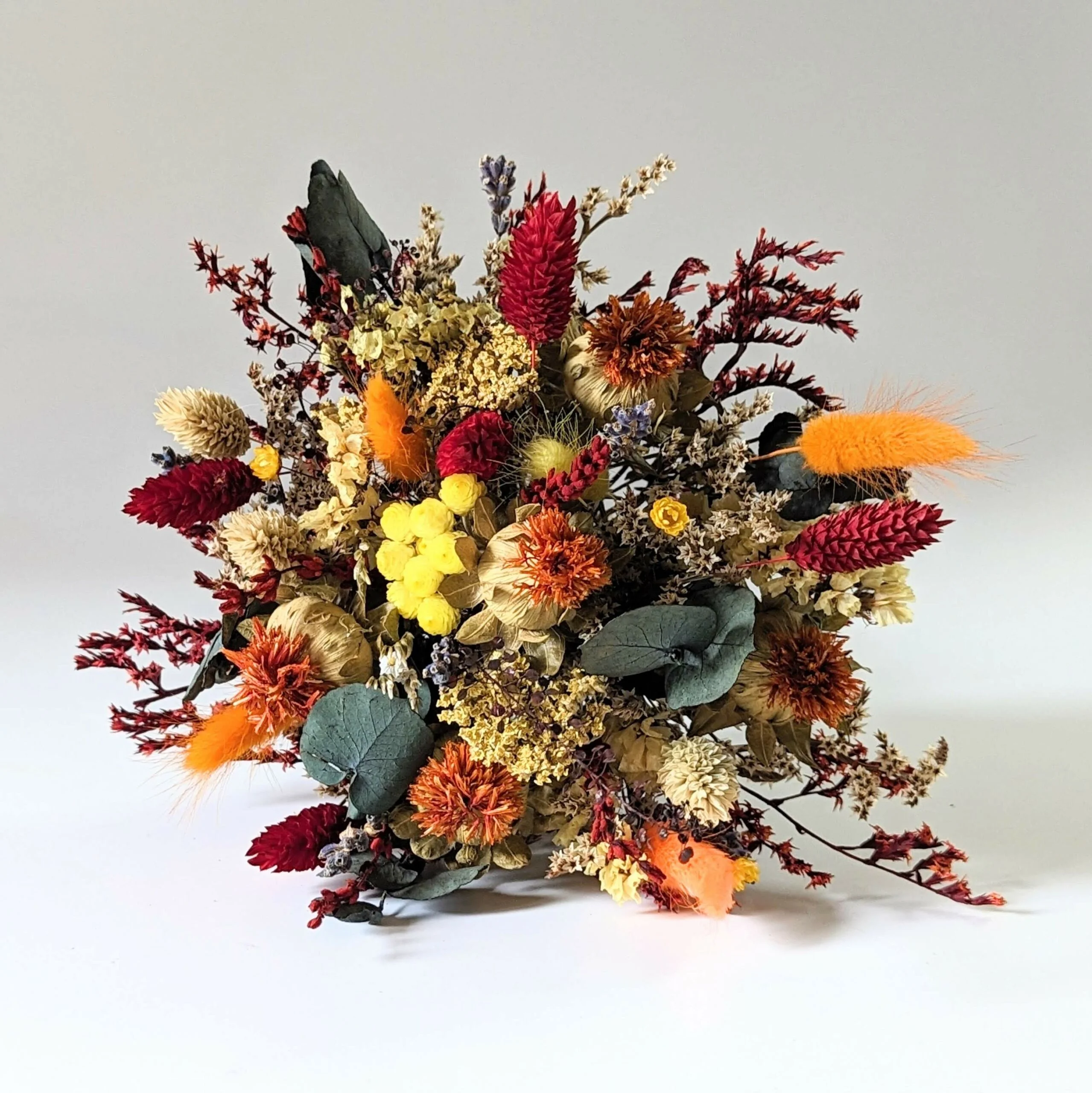 Bouquet de fleurs séchées pour décoration d’intérieur ensoleillé, Agrume – Image 2