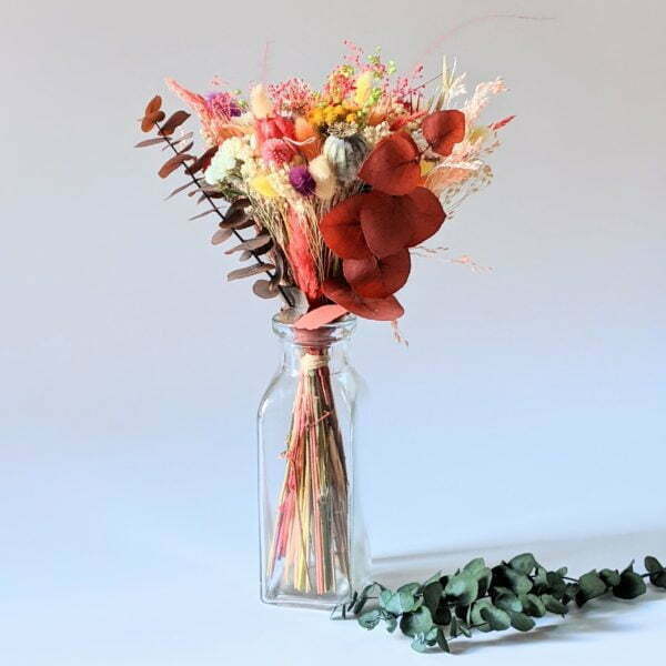 Bouquet de fleurs séchées et fleurs stabilisées aux couleurs automnales, Pretty 2