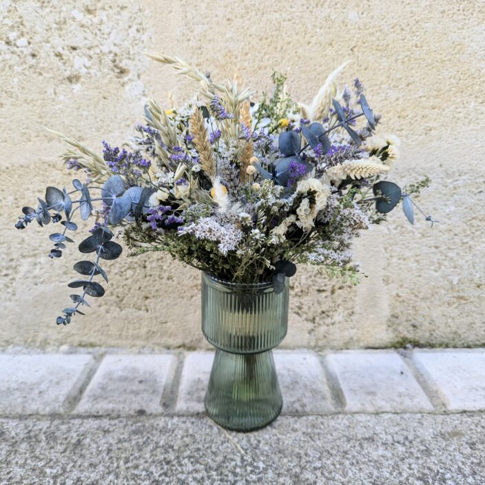 Bouquet de fleurs séchées et stabilisées couleurs pastel, Noirmoutier – Image 2