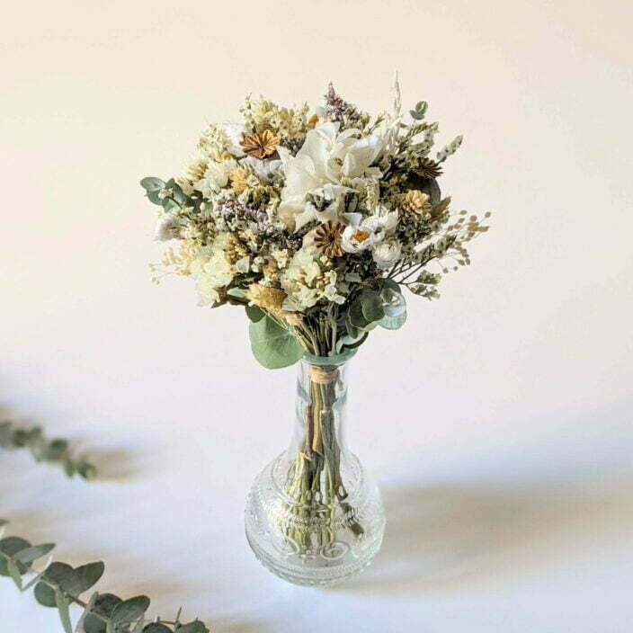 Petit bouquet de fleurs séchées et stabilisées couleurs pastel, Noirmoutier 4