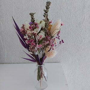 Mini bouquet de fleurs séchées pour décoration de table évènementielle, Rosae évalué par Nadège