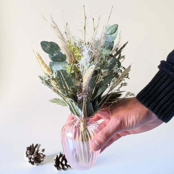 Petit bouquet de fleurs séchées et stabilisées style champêtre, Natacha 2
