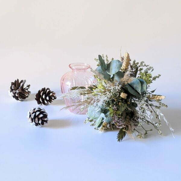 Petit bouquet de fleurs séchées et stabilisées style champêtre, Natacha 3