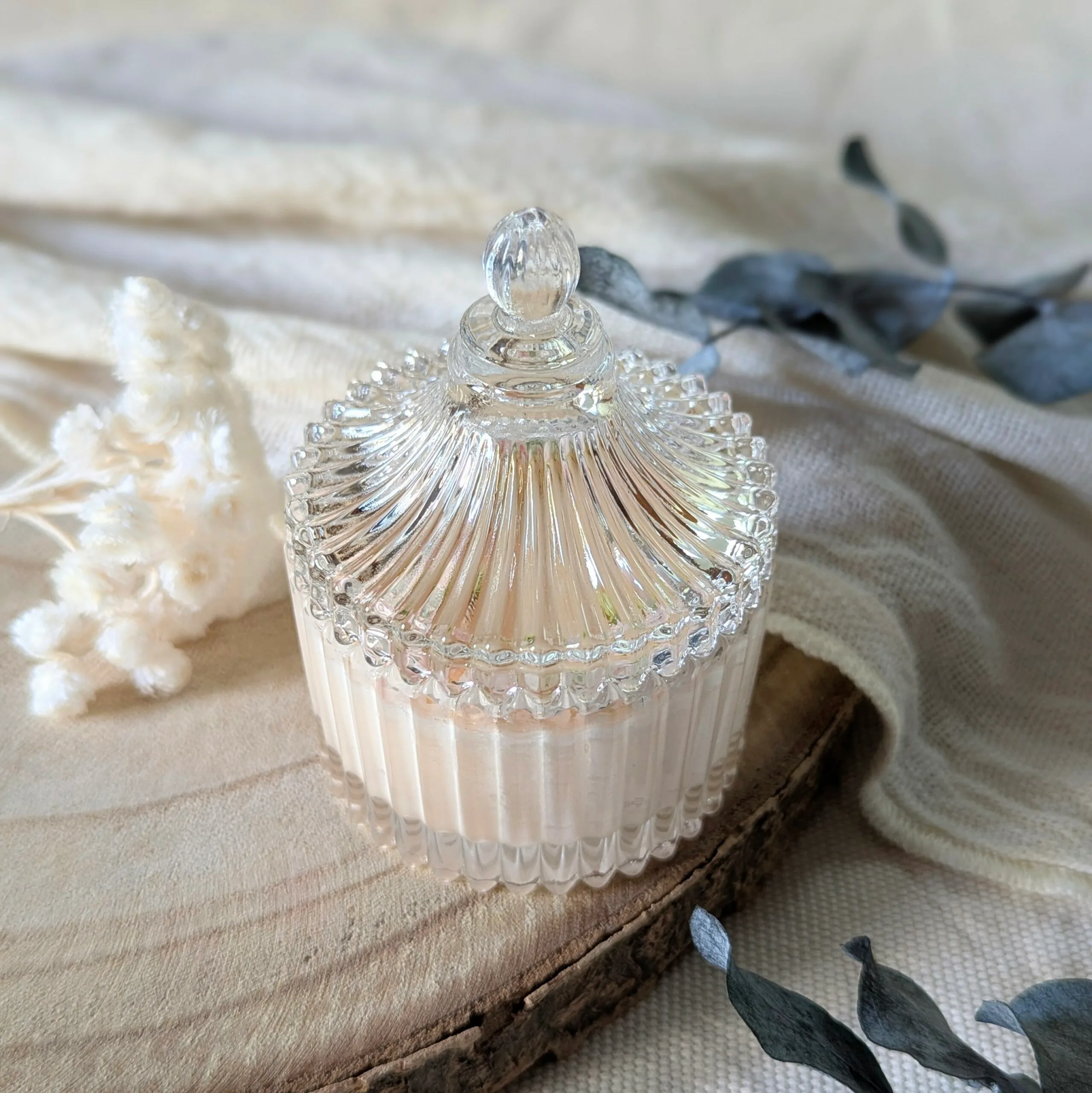 Bougie fleurie parfum jasmin, Caramelo – Image 3