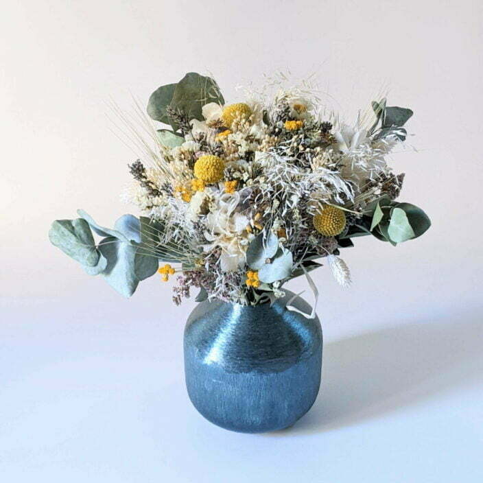 Bouquet de fleurs séchées et stabilisées pour décoration d’intérieur branchée, Victoire