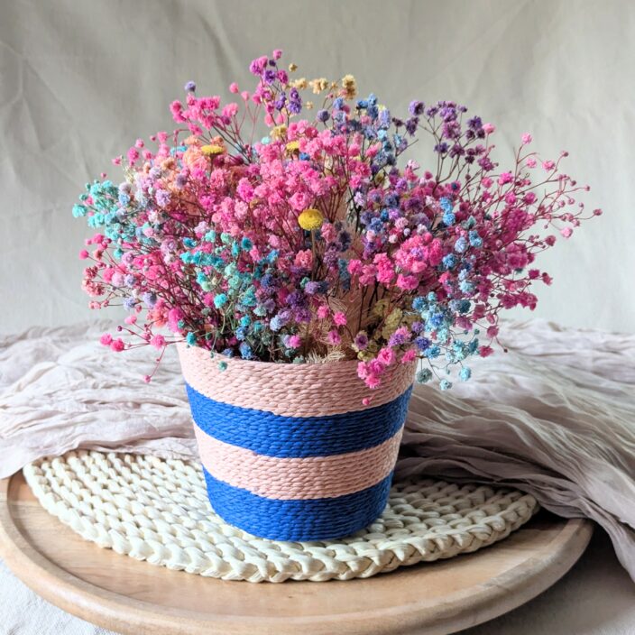 Composition artisanale en gypsophile stabilisé pour décoration d'intérieur, Pepeta