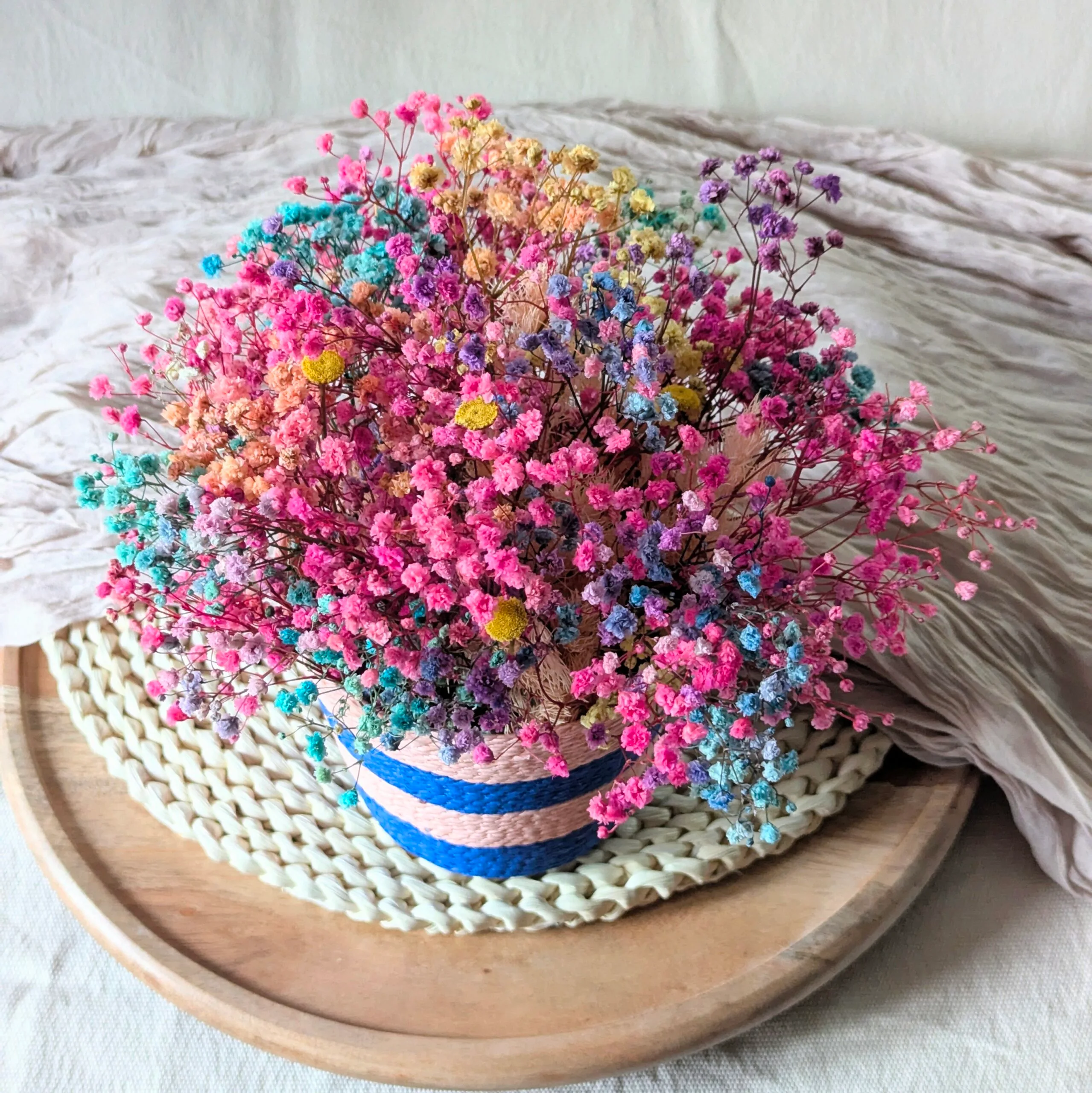 Composition artisanale en gypsophile stabilisé pour décoration d'intérieur, Pepeta – Image 2