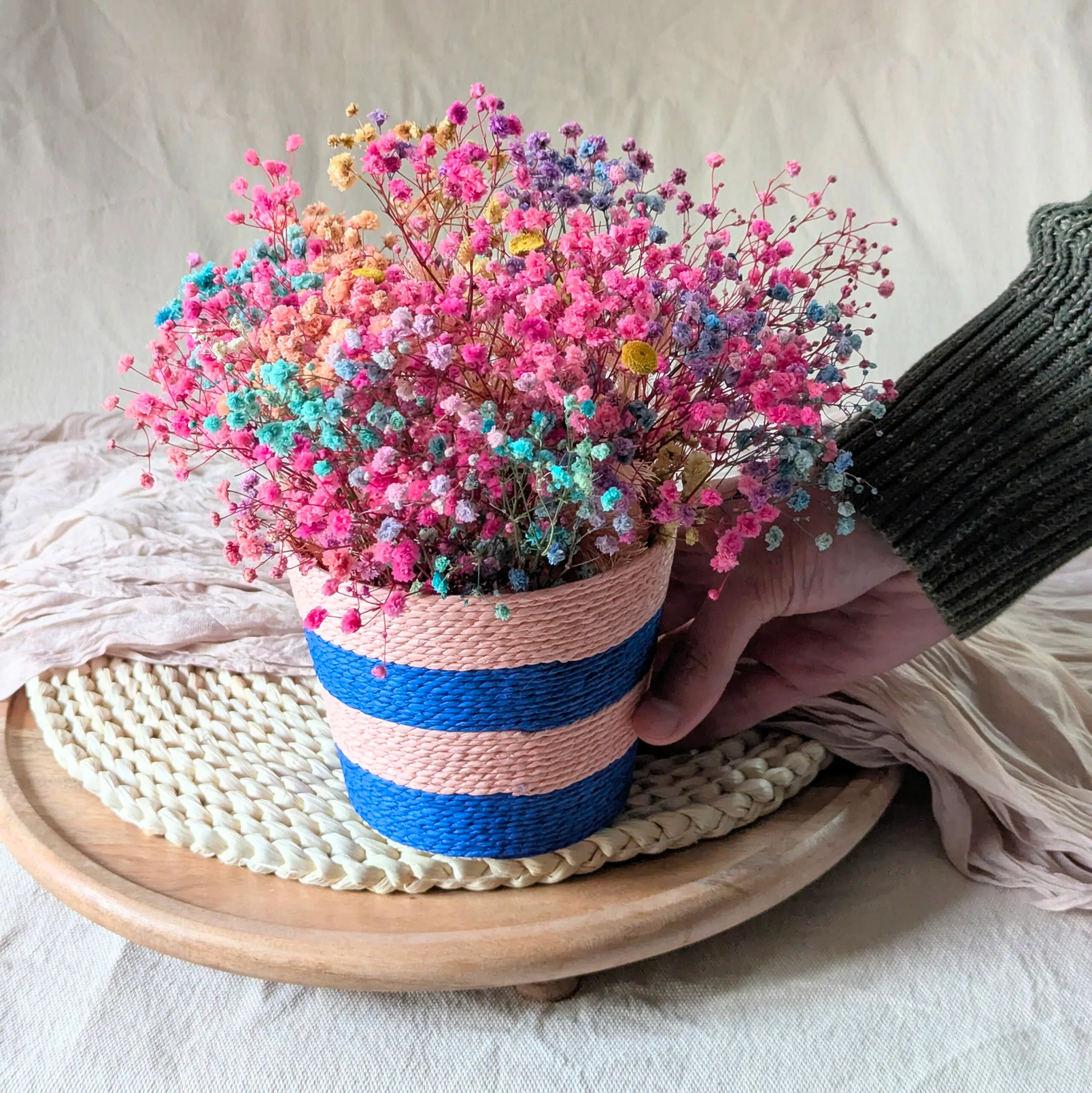 Composition artisanale en gypsophile stabilisé pour décoration d'intérieur, Pepeta – Image 3