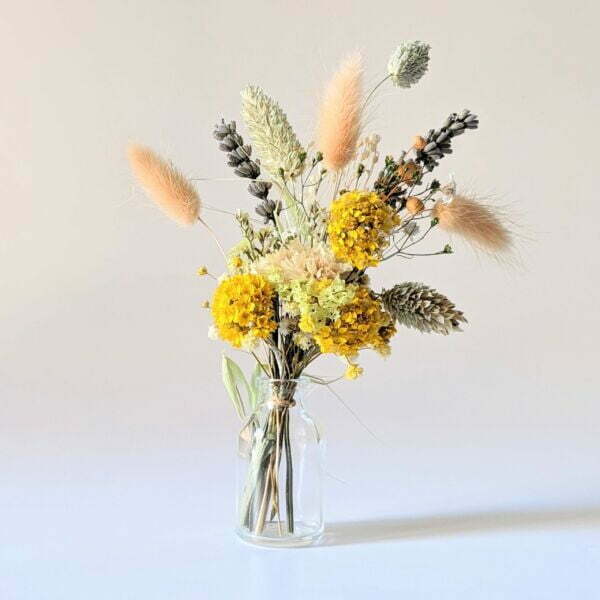 Mini bouquet de fleurs séchées pour décoration de table évènementielle, Amarillo 3