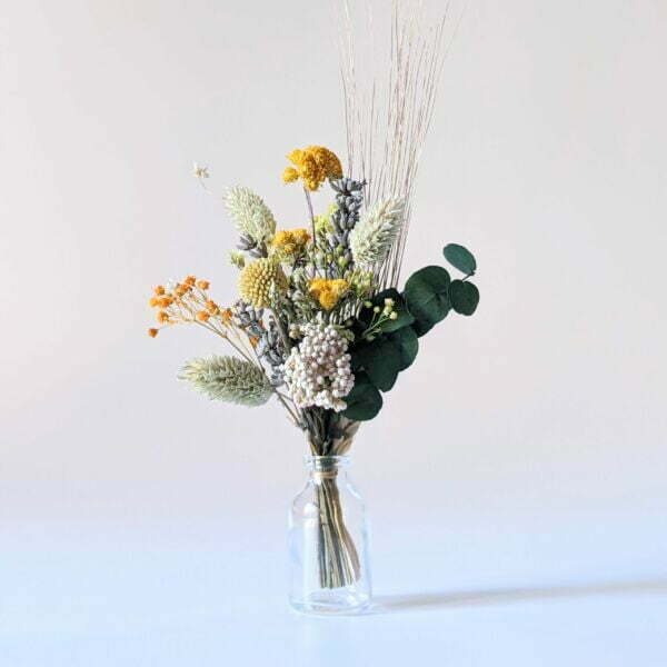 Mini bouquet de fleurs séchées pour décoration de table évènementielle, Amarillo 5