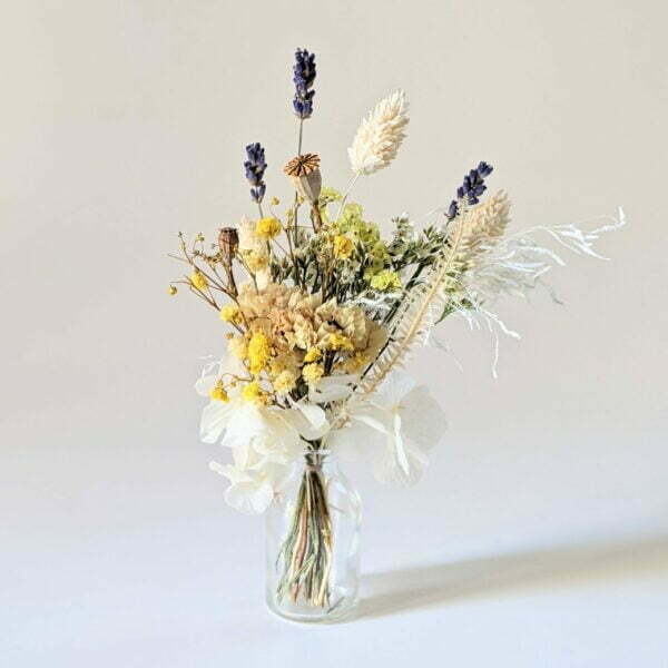 Mini bouquet de fleurs séchées pour décoration de table évènementielle, Amarillo 4