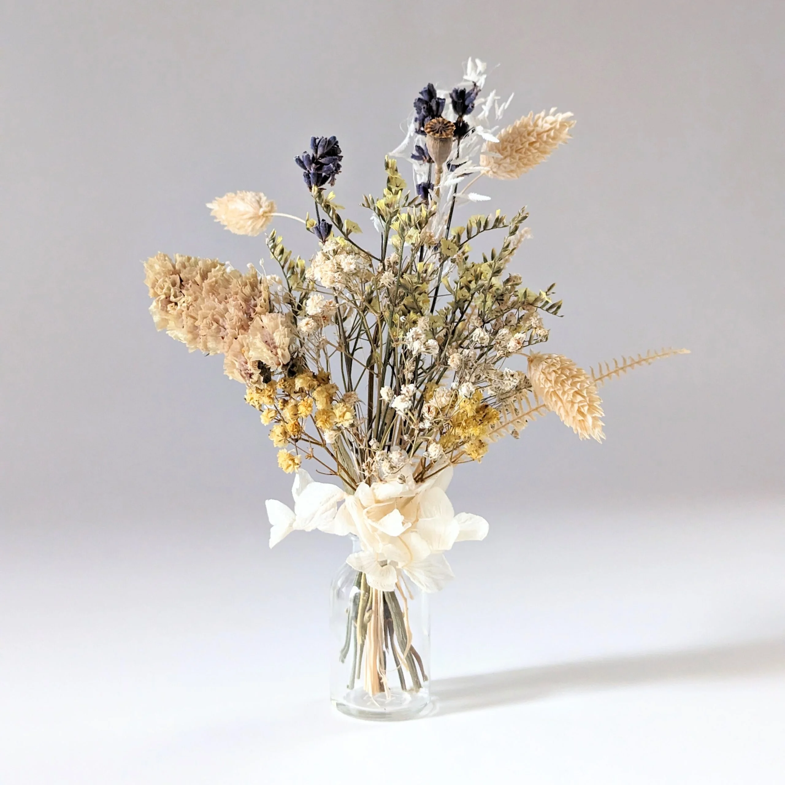 Mini bouquet de fleurs séchées pour décoration de table évènementielle, Amarillo – Image 2