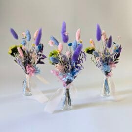 Mini bouquet fleurs séchées pour décoration de table et évènements, Pimp
