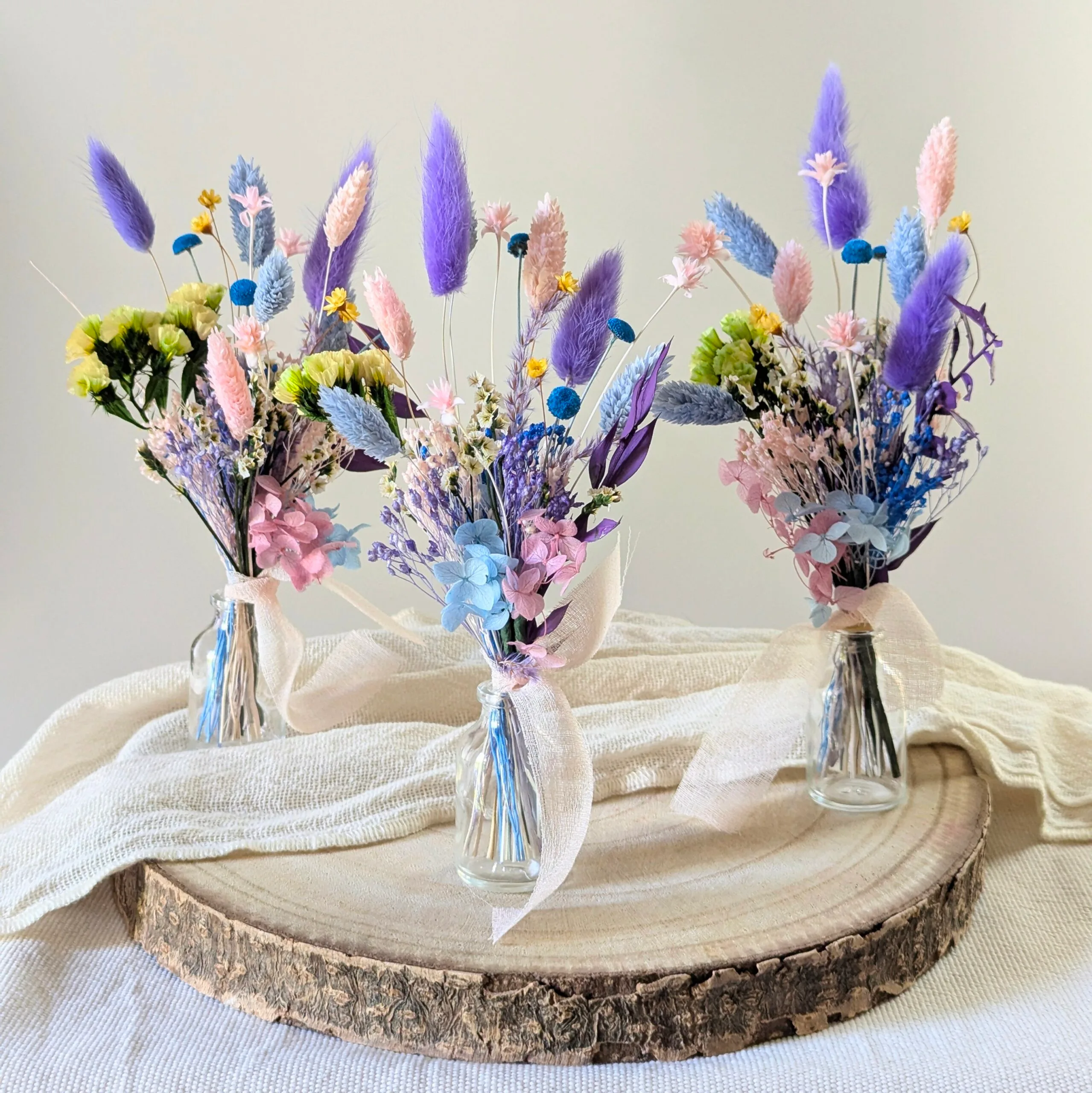 Mini bouquet fleurs séchées pour décoration de table et évènements, Pimp – Image 2