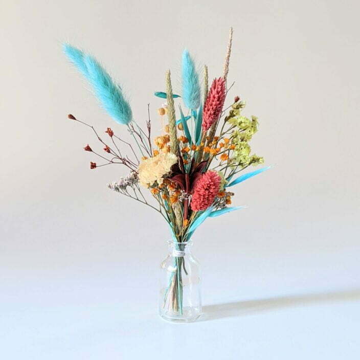 Mini bouquet de fleurs séchées pour décoration de table évènementielle, Pimp