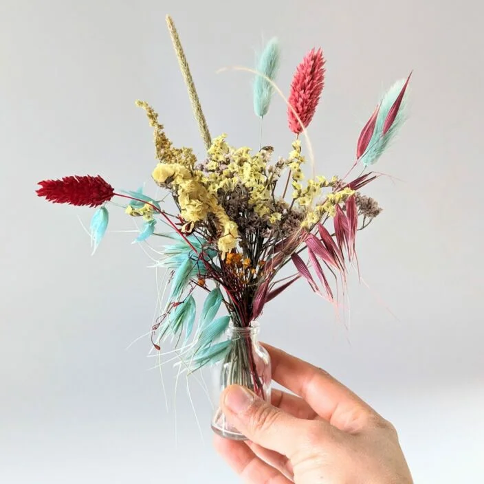Mini bouquet de fleurs séchées pour décoration de table évènementielle, Pimp – Image 3