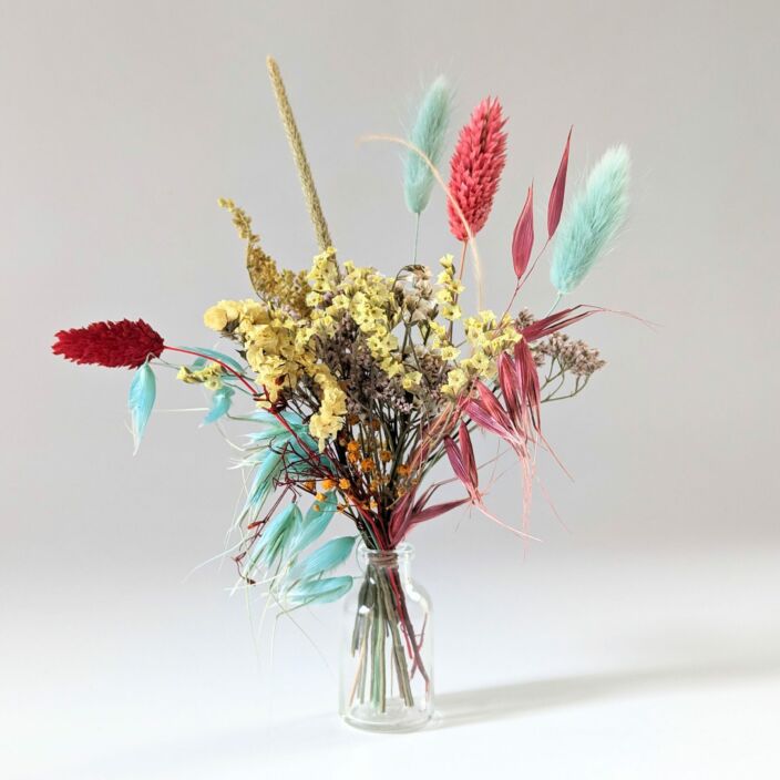 Mini bouquet de fleurs séchées pour décoration de table évènementielle, Pimp 2