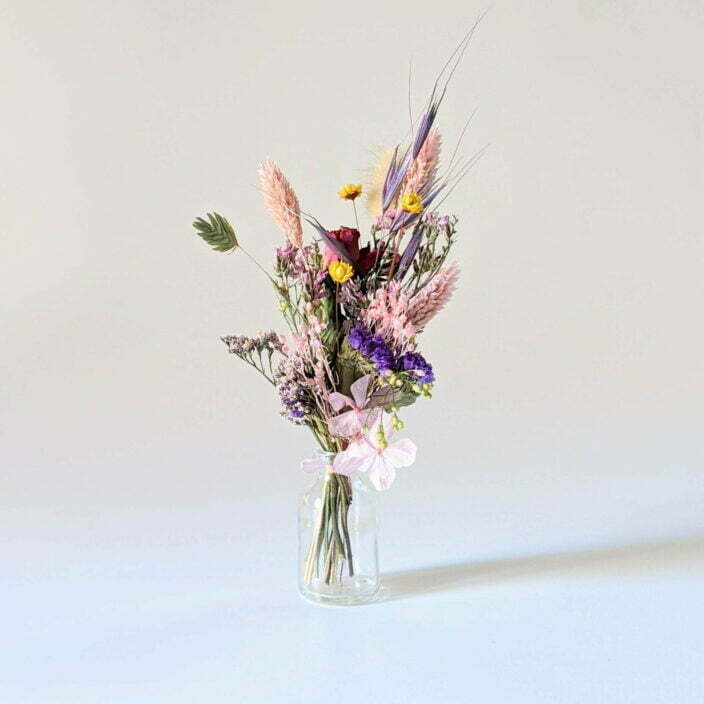 Mini bouquet de fleurs séchées pour décoration de table évènementielle, Rosae 2